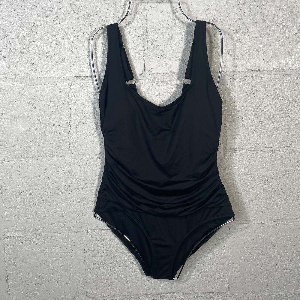 Anne Cole Classic Square Neck One-Piece black 8